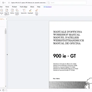 Cagiva 900 ie-GT 1991 Workshop Manual - PDF DOWNLOAD