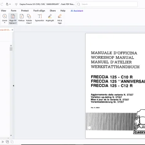 Cagiva Freccia 125-C10R Freccia 125 Anniversary Freccia 125-C12 R Workshop Manual PDF