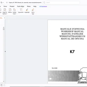 Cagiva K7 1991 Workshop Manual - PDF DOWNLOAD