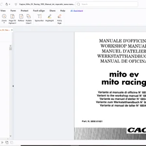 Cagiva Mito ev Mito Racing Workshop Manual - PDF DOWNLOAD
