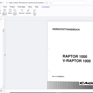 Cagiva Raptor 1000 V-Raptor 1000 WERKSTATTHANDBUCH - PDF