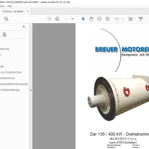 Cat 135 / 400 kW Drehstrommotor dksWaW65/3-12-4 Betriebsanleitung -  PDF DOWNLOAD