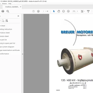 Cat 135 / 400 kW trojfázovýmotor dksWaW65/3-12-4 Návod na používání  - PDF DOWNLOAD