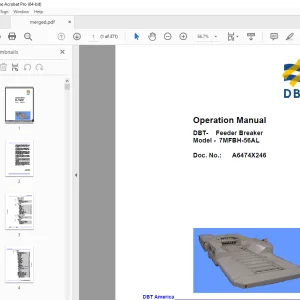 Cat DBT 7MFBH-56AL Feeder Breaker Operation Manual PDF