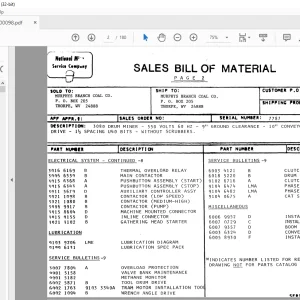 Cat BUCYRUS 3080 DRUM Miner Parts Manual BI000098 - PDF DOWNLOAD