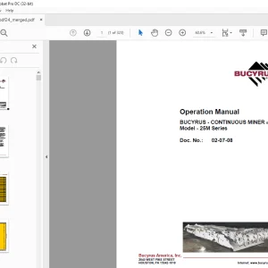 Cat BUCYRUS CONTINUOUS MINER 25M Series Operation Manual 02-07-08 - PDF