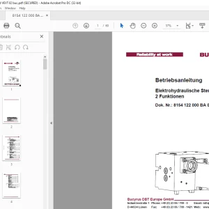 Cat BUCYRUS Elektrohydraulische Steuereinheit, 2 Funktionen Betriebsanleitung PDF