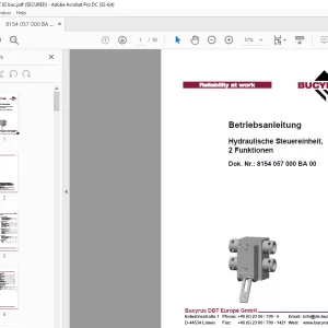 Cat BUCYRUS Hydraulische Steuereinheit,2 Funktionen Betriebsanleitung - PDF DOWNLOAD