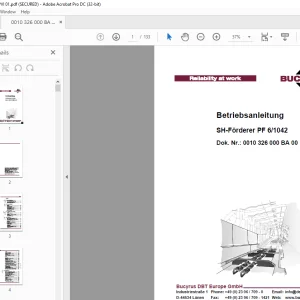 Cat BUCYRUS SH-Förderer PF 6/1042 Betriebsanleitung - PDF DOWNLOAD
