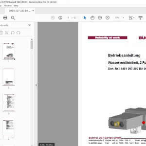 Cat BUCYRUS Wasserventileinheit, 2 Funktionen Betriebsanleitung 8401 007 250 BA 00 - PDF