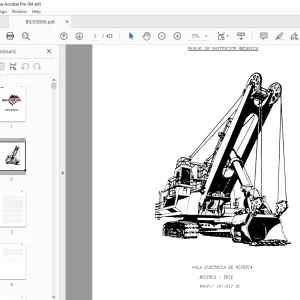 Cat Bucyrus 295-BII DC PALA ELECTRICA DE NINERIA MANUAL DE MANTENCION MECANICA BI005806 PDF
