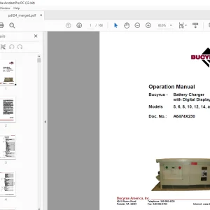 Cat Bucyrus 5, 6, 8, 10, 12, 14, and 16 Battery Charger with Digital Display Operation Manual