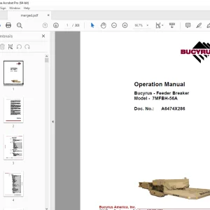 Cat Bucyrus 7MFBH-56A Feeder Breaker Operation Manual PDF