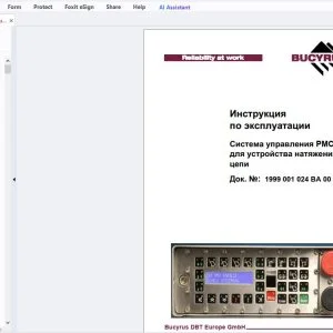 Cat Bucyrus Auslegersteuerung Betriebsanleitung - PDF DOWNLOAD