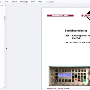 Cat Bucyrus DBT - Kettenspanner mit PMC-R Betriebsanleitung - PDF DOWNLOAD