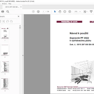 Cat Bucyrus Dopravník PF 3822 k vytrhávacímu pluhu Návod k použití -  PDF DOWNLOAD