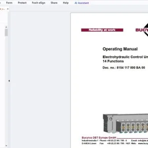 Cat Bucyrus Electrohydraulic Control Unit, 14 Functions Operating Manual - PDF DOWNLOAD