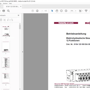 Cat Bucyrus Elektrohydraulische Steuereinheit, 12 Funktionen Betriebsanleitung - PDF