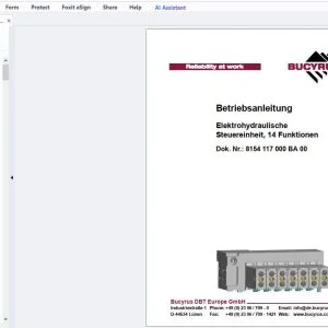 Cat Bucyrus Elektrohydraulische Steuereinheit, 14 Funktionen Betriebsanleitung - PDF DOWNLOAD