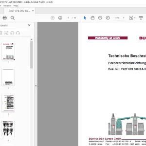 Cat Bucyrus Fördererrichteinrichtung Technische Beschreibung  - PDF DOWNLOAD