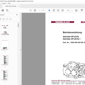 Cat Bucyrus Getriebe KP-2530 Getriebe KP-2530.1 Betriebsanleitung 1949 008 000 BA 00 - PDF DOWNLOAD