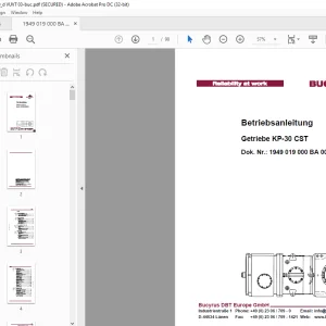 Cat Bucyrus Getriebe KP-30 CST Betriebsanleitung - PDF DOWNLOAD