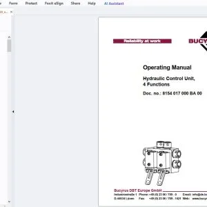 Cat Bucyrus Hydraulic Control Unit, 4 Functions Operating Manual - PDF DOWNLOAD