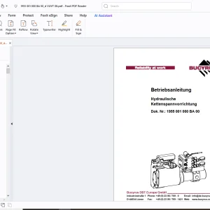 Cat Bucyrus Hydraulische Kettenspannvorrichtung Betriebsanleitung - PDF