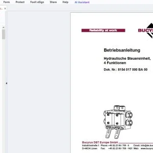 Cat Bucyrus Hydraulische Steuereinheit, 4 Funktionen Betriebsanleitung - PDF DOWNLOAD