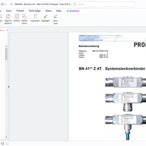 Cat Bucyrus Mincos Becker Promos Plus BN 41 Z AT Systemsteckverbinder Betriebsanleitung - PDF