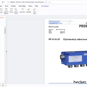 Cat Bucyrus Mincos Becker Promos Plus PP 4110 AT Čtyřnásobný odbočovací adapter Návod k použití - PDF