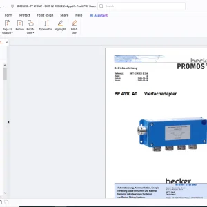 Cat Bucyrus Promos Plus PP 4110 AT Vierfachadapter Betriebsanleitung - PDF