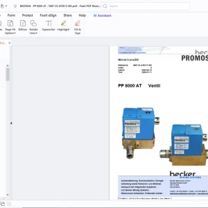 Cat Bucyrus Mincos Becker Promos Plus PP 8000 AT Ventil Návod k použití - PDF