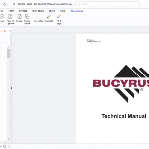 Cat Bucyrus Mincos Becker SVI 12 Proudové napájení Provozní návod -PDF
