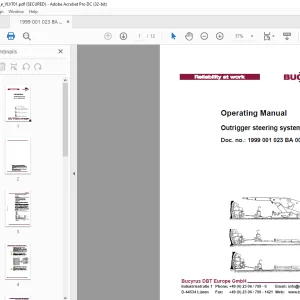 Cat Bucyrus Outrigger steering system Operating Manual - PDF DOWNLOAD
