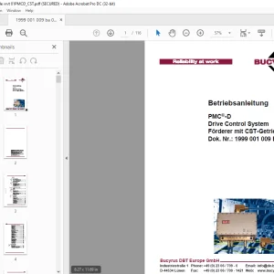 Cat Bucyrus PMC-D Drive Control System Förderer mit CST-Getriebe Betriebsanleitung