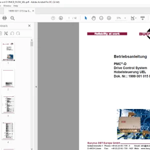 Cat Bucyrus PMC-D Drive Control System Hobelsteuerung UEL Betriebsanleitung PDF