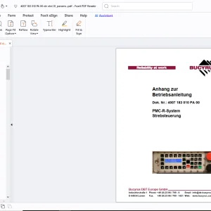 Cat Bucyrus PMC-R-System Strebsteuerung Anhang zur Betriebsanleitung PDF