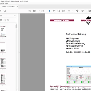Cat Bucyrus PMC-System VPlow Zentrale Streb-Visualisierung für Hobel-PMC®-D Version 10.58 Betriebsanleitung