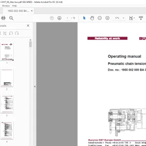 Cat Bucyrus Pneumatic chain tensioner Operating Manual - PDF DOWNLOAD