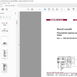 Cat Bucyrus Pneumatické napínací zařízení řetězu Návod k použití - PDF DOWNLOAD