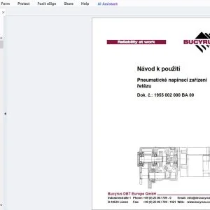 Cat Bucyrus Pneumatické napínací zařízení řetězu Návod k použití - PDF DOWNLOAD
