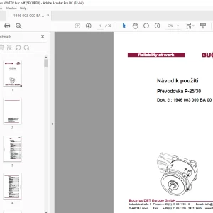 Cat Bucyrus Převodovka P-2530 Návod k použití - PDF DOWNLOAD