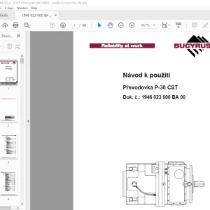 Cat Bucyrus Převodovka P-30 CST Návod k použití - PDF DOWNLOAD