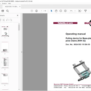Cat Bucyrus Pulling device for Base-plate plow chains (RHH 42) Operating manual - PDF DOWNLOAD