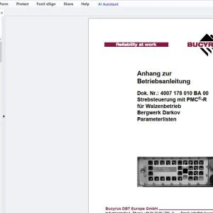 Cat Bucyrus Strebsteuerung mit PMC-R für Walzenbetrieb Bergwerk Darkov Anhang zur Betriebsanleitung - PDF DOWNLOAD