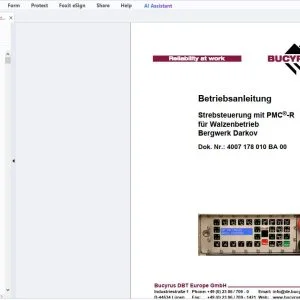 Cat Bucyrus Strebsteuerung mit PMC-R für Walzenbetrieb Bergwerk Darkov Betriebsanleitung - PDF