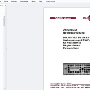 Cat Bucyrus Strebsteuerung mit PMC-R für Walzenbetrieb Bergwerk Darkov Parameterlisten Anhang Betriebsanleitung - PDF
