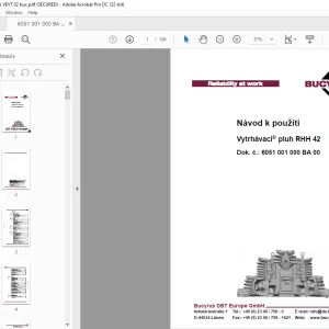 Cat Bucyrus Vytrhávací pluh RHH 42 Návod k použití - PDF DOWNLOAD