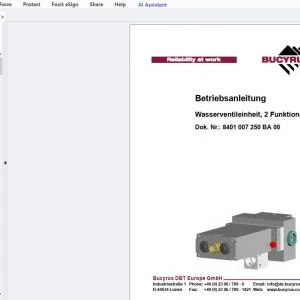 Cat Bucyrus Wasserventileinheit, 2 Funktionen Betriebsanleitung - PDF DOWNLOAD